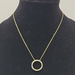 Diamond ( Genuine) Circle Of Life Necklace
